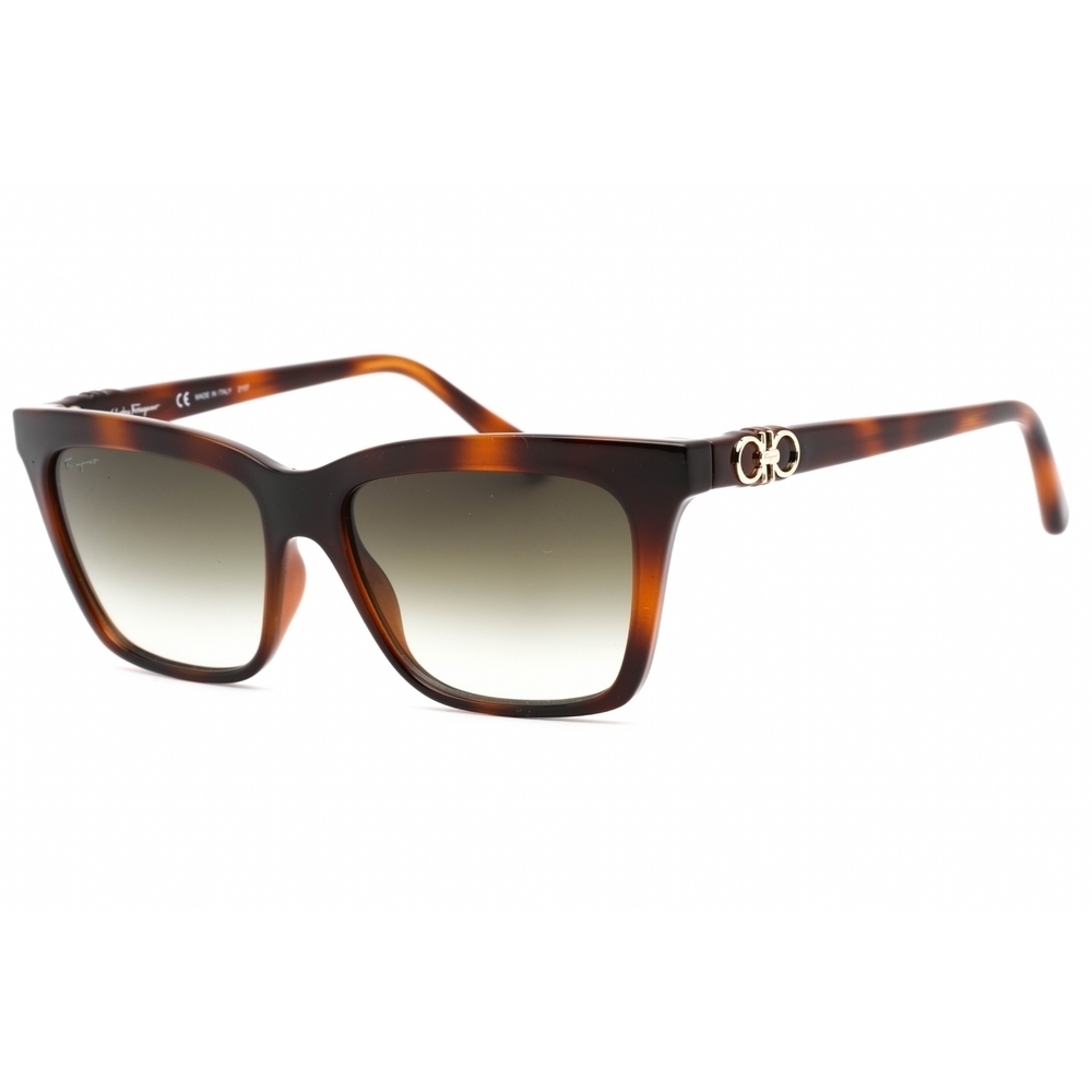 NWT Salvatore Ferragamo SF1027S Tortoise Rectangle 55mm Sunglasses